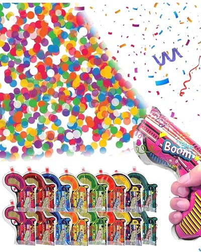 Yotlein 16 Pezzi Party Popper Pistola, Cannoni per Coriandoli, Compleanno Cannone Colorati Adatto per Carnevale, Compleanni, Matrimoni, Capodanno, Feste, Anniversari