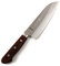 Syosaku Japanese Multi Purpose Chef Knife VG-1 Gold Stainless Steel Mahogany Handle, Santoku 6.5-inch (165mm)