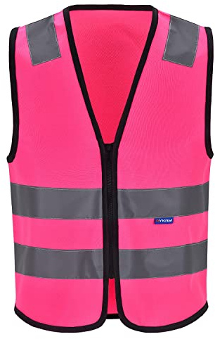 Pink horse riding hi vis Adult High Visibility Hi Viz Vest Waistcoat horse hi viz (XXS-XXL) (XL, PINK)