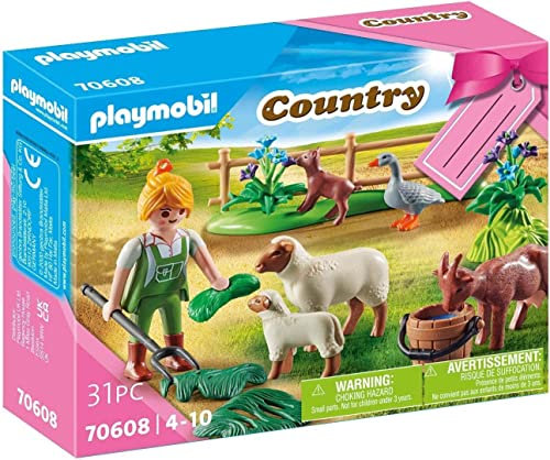 PLAYMOBIL Geschenkset Bäuerin mit Weidetieren, 70608