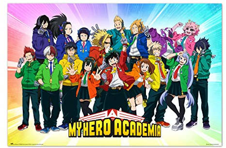 Grupo Erik My Hero Academia Poster - 36 x 24 inches / 91.5 x 61 cm - My Hero Academia Hero Fes Poster - Shipped Rolled Up - Cool Posters - Art Poster - Posters & Prints - Wall Posters