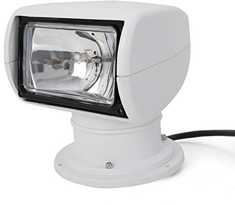 panfudongk Foco halógeno para barco marino con mando a distancia, 100 W, protección costera y barco de pesca, giro de 360°, 2500 lm