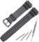 MCXGL Wasserdichtes Harz-Armband, kompatibel mit Casio AE-1100 F108WH AE1500WH AE1200WH, Unisex-Ersatzarmband, Gummi-Armband (Schwarz Schwarz Schnalle)