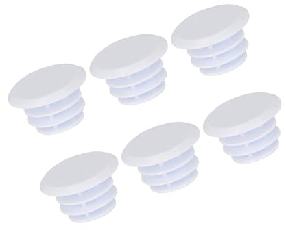 Partuto 6pcs Cycling Handlebar Bar Rubber End Plugs Caps Locking Grip White Replacement