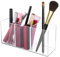 CANCYCC Acrylic Pinselhalter Kosmetik, 3 Fächern Make Up Organizer Groß für Eyeliners, Lippenstift, Schminktisch Zubehör Aufbewahrung, Klarer Stifte Organizer für Büro, Schule, Haushaltsbedarf