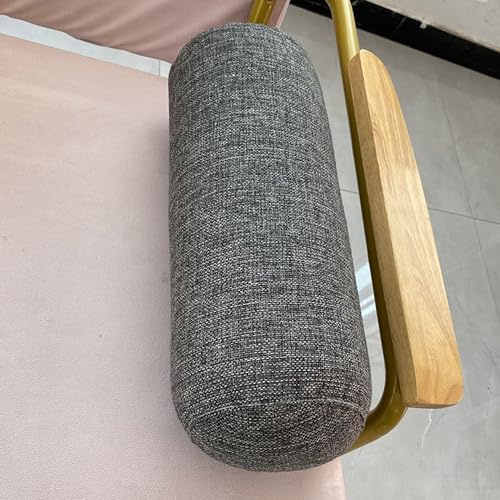 XXIUDEE Cuscini rotondi per bracciolo di divano, cuscini cilindrici, cuscini per yoga, cuscini per letto, cuscini per collo, cuscini per dormire per divano, auto, casa (60 * 20 cm, Grigio scuro)