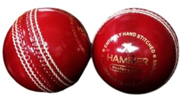 Hammer Pro Red Cricket Ball - Junior Size 4 3/4 OZ (Pack of 1)