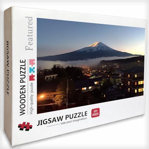 Mount Fuji Pussel 5 000 bitar vuxna, japanskt träpussel 156 x 105 cm, vuxna pedagogiskt spel utmaning gåta med en utsökt förpackningslåda, avslappnande spelkollektion, för sovrumsdekoration, K-8401