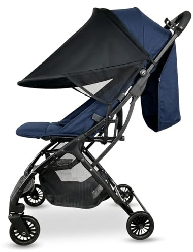 Pram Sun Shade, Universal Breathable Foldable Baby Sunshade, Ultraviolet-Proof Snooze Shade for Stroller and Buggy Sun Shade, Pram Shade for Pushchair,Buggy,Stroller (Black)