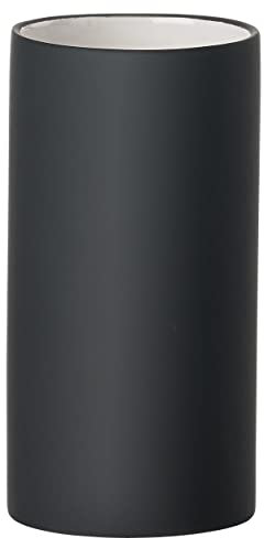 Zone Denmark – Gobelet pour Brosse à Dents Solo – 12,2 cm – Porcelaine Soft‑Touch – Design Scandinave Élégant – Noir Mat