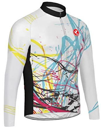 UGLY FROG MTB Rennrad Radtrikot Rennrad Herren Lange Ärmel, MTB Winter Warm Fahrradbekleidung Top Herren Cycling Shirts Fahrrad Trikot Langarm Reflektierend