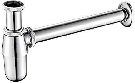 Ibergrif Sifón Universal para Fregadero 1-1/4 pulgadas x 32 mm, Sifón Antiolor, Regulable en Altura, Desagüe Metálico, Impermeable, Plata, M20505