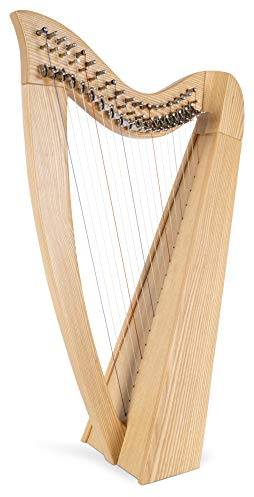 Classic Cantabile H-19 Arpa Celta 19 cuerdas en Mi bemol mayor, con mecanismo de semitono, madera de fresno, funda y 2 llaves de afinación. Altura: 73 cm.
