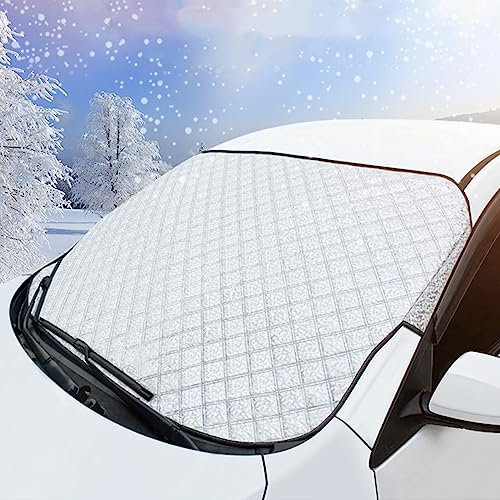 ZYXTLY Frontscheibenabdeckung Winter,Windschutzscheibenabdeckung Auto mit Magnet,Ultra-Dick Frostschutz Auto Frontscheibe Scheibenabdeckung Abdeckung Auto Frontscheibe für Gegen, Schnee, EIS, Frost,UV
