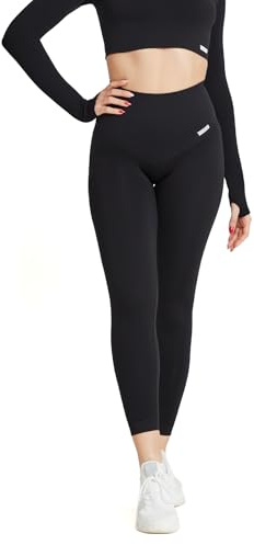 FGM04 Donna - Leggings Gym Fashion, XS-S/M-L/XL, Vita Alta, 92% Poliammide 8% Estelan, Made in Italy, con Tecnologia F.I.R. (IT, Testo, XS, S, Regular, Regular, Nero)