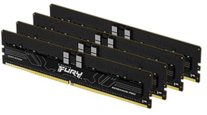 Kingston FURY Renegade Pro XMP 64GB 6000MT/s DDR5 ECC Reg CL32 DIMM Memoria DIMM ECC registrado sobreacelerable Kit de 4 - KF560R32RBK4-64