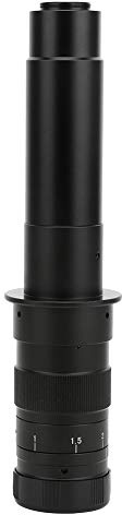 Topyond Objectif à Monture C,ABS,réglable 300X Objectif de caméra de Microscope Industriel, 25mm 0.7X-4.5X, Lentille Grossissante pour caméra CCD et oculaire numérique
