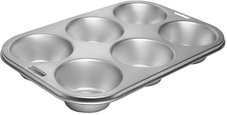 Fox Run Stainless Steel Extra Large Muffin and Cupcake Pan, 6 Cup