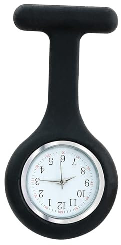 Krankenschwester Uhren, Schwesternuhr Ansteckuhr, Krankenschwester Taschenuhr, Personalisiert Krankenschwester Uhr, Krankenschwester Uhrenanhänger, Quarzuhr Pflegeuhr Fob Uhr für Arzt Pfleger, Schwarz