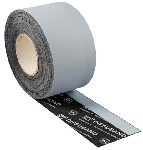 100mm x 25lfm Dampfdurchlässiges Fensterband für warmen Einbau Fensterabdichtung DIFFUBAND SK2