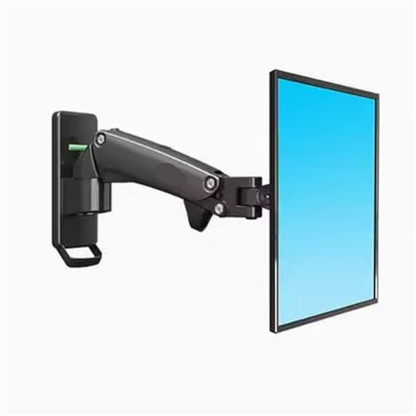 DRJBBODVQ monitorställ, LCD-datorskärmhållare, väggmontering, roterande teleskoplyft, universell, industriell (svart)