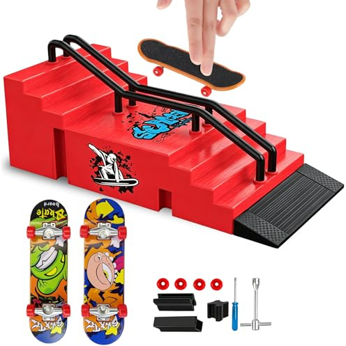 ZHITENG Set Di Accessori Per Finger Skateboard E Rampa, Mini Finger Skateboard Fai Da Te, Deck Truck