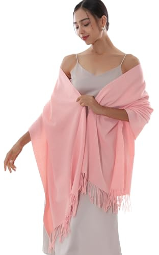 RIIQIICHY Women Scarf Coral Pashmina Shawls and Wraps for Wedding Ladies Winter Scarves