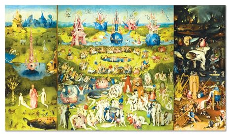 Giallobus - Quadro - Hieronymus Bosch - Il giardino delle delizie - Vetro acrilico - 140x80 - Pronto da appendere - Quadri moderni per la casa