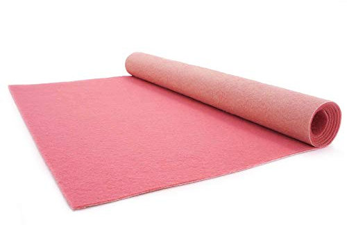 Primaflor Hochzeits-Läufer Meterware | Altrosa 100 x 300 cm | Schwer Entflammbarer Messeboden, Empfangsteppich, Gangläufer, Event-Teppich