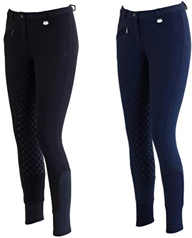 Lazura - Kinder Reithose Silikon Vollbesatz Comfort schwarz 134
