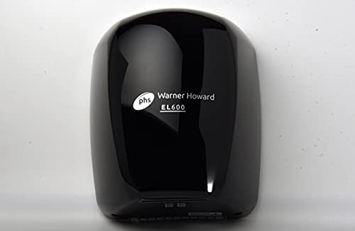 Warner Howard PHS EL600 Automatic Hand Dryer - 600 Watts - White, Black and Nickel (Black)
