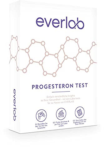EVERLAB Progesterone Test – Controllare il valore di progesterone libero rapidamente e facilmente | Test di saliva | Auto test per la casa