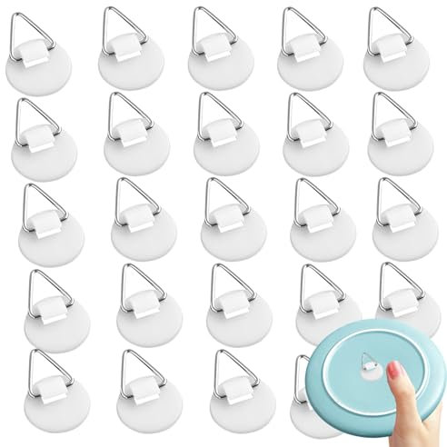 NAMIC 30 Pièces Crochets Adhésifs Invisibles, Attache Cadre Adhésif, Accroches Tableaux Adhésives Supports, Accroche Assiette Murale, Supports D'Assiettes pour Murs Petits Pour Tableaux, Art Décoratif