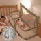 3 en 1 Berceau Cododo pour Bébé, berceau bébé evolutif, Hauteur Réglable, lit pliant bébé, Lit Cododo de Bébé avec Moustiquaire, fenêtre en maille respirante et visible, pour Les Bébés de 1 à 36 Mois