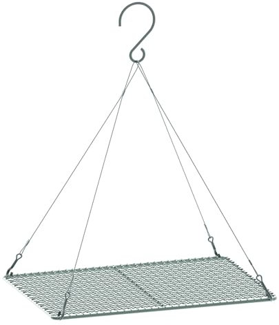 iBasingo Titanium Grill Grate with Stainless Steel Haning Chain Mini Grill Net Charcoal BBQ Grill Plate Camping Pot Rack Baking Cooling Grill for Ourdoor Hiking Picnic Backpacking Ti2022C+Ti9004O