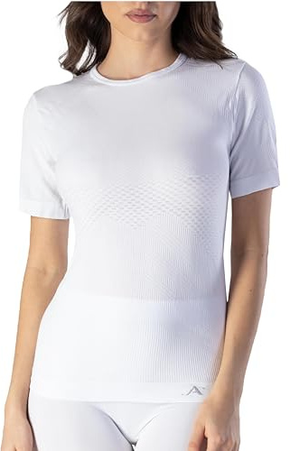 Risalti Maglia Termica Donna Manica Corta Energy - Maglia Tecnica Donna Traspirante a Compressione, Intimo Termico Senza Etichette per Sci, Trekking, Running, Ciclismo - Made in Italy