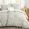 RUIKASI Bettwäsche 135x200 Baumwolle 4teilig - Bettwäsche-Sets 135x200cm Beige Wendebettwäsche 4tlg mit Reißverschluss, zweifarbige Bettbezüge 2er Set Beige und Weiß Cotton