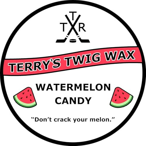 Terry's Twig Wax - Watermelon Candy (Scented Hockey Stick Wax) for Hockey Blade Tape, Increased Puck Control, Stick Tricks Michigan, Water Resistant