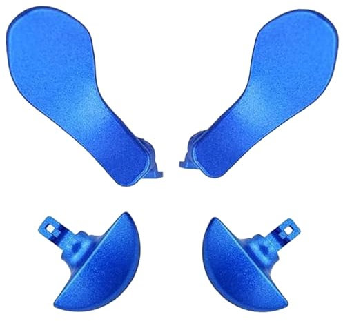 4Pcs Back Paddles for PS5 DualSense Edge Controller, Replacement Rear Paddles for PS5 Edge Controller Rear Parts,Interchangeable Metal Rear for PS5 Edge Controller (Blue) [video game] [PlayStation 5]
