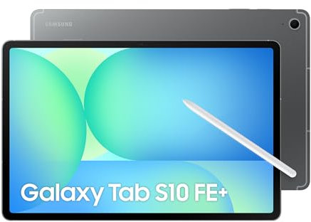 Samsung Galaxy Tab S10 FE+, 3 anni di garanzia, Android Tablet, Display 13.1LCD, Wifi, RAM 8GB, 128GB, 10.090 mAh, S Pen, Android 15, IP68, Gray [Versione italiana]