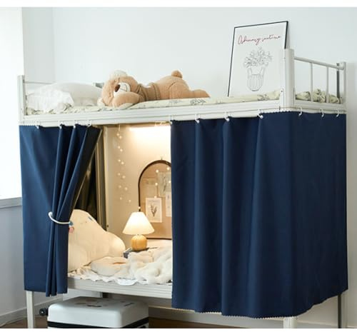 XINGYAOGJ Blackout Bottom Solid Bunk Bed Curtains Students Home Dorm Privacy Room Shading Drapery Lightproof Dustproof Short Curtains for Bedroom Bathroom Privacy Bed Canopy