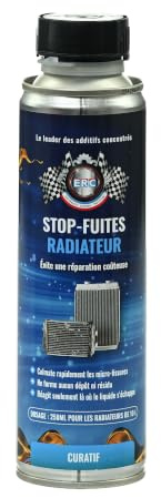 ERC | Stop Fuites Radiateur | Additif | Prévient & colmate les fuites du système de refroidissement | Ne forme pas de dépôts & ne colle pas | Sans démontage | Pour moteur essence ou diesel | 250 ml