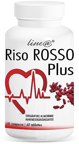Riso Rosso Plus Lineadiet – integratore alimentare a base di riso rosso fermentato – 60 compresse per 2 mesi di fornitura – 97 mg di riso rosso – prodotto in Italia