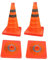 4Pack 18 Zoll zusammenklappbare Verkehrskegel/Verkehrskegelschild/Mehrzweck-Popup-Reflektierender Sicherheitskegel, OrangeGröße: 45 cm (18 Zoll