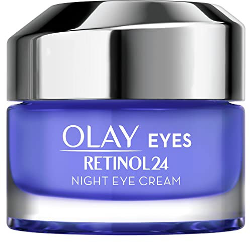 Olay Retinol 24 Crema de ojos de noche, Crema facial retinol sin fragancia para una piel suave y radiante, 15 ml