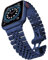 Miimall Bracelet Compatible avec Apple Watch Série 8/7/6/5/4/3/2/1/SE/Ultra, [Connecteur Rapide] Homme Bracelet en Acier Inoxydable pour iWatch 42mm 44mm 45mm 49mm -Bleu