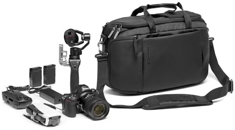 Manfrotto Advanced Hybrid III, Sac à Dos Pro pour Appareil Photo Hybride avec Objectifs et Ordinateur Portable, Convertible en Sac d'Epaule, avec Support pour Trépied et Compartiment Amovible