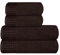GLAMBURG Ultra Soft 4er-Pack Handtuch-Set, Baumwolle, enthält 2 übergroße Badetücher 70 x 140 cm, 2 Handtücher 50 x 90 cm, für den täglichen Gebrauch, kompakt und leicht — Braun