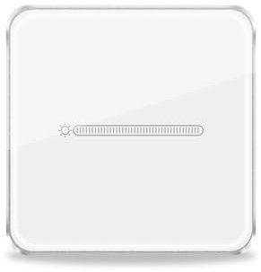 Tuya Zigbee Smart Dimmer Switch, Supports Brightness Adjustment, Voice Control, Timing Functions, Glass Panel, Child Lock, Zigbee Hub Required (1 Gang 1 Way, White)