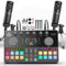 Podcast Equipment Bundle for 2, Audio Interface DJ Mixer with 3.5mm Condenser Microphone for PC, Smartphone, RGB, Voice change, for Recording, Streaming, Podcasting, Gaming, COMMANDER M100 3rd